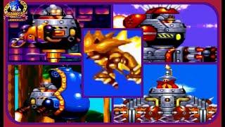 Sonic the Hedgehog 3 & Knuckles - All Boss Encounters (Knuckles) - NO DAMAGE!!