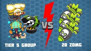 Every tier 5 group vs 20 ZOMG in BTD6