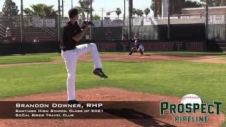 Brandon Downer Prospect Video, RHP, Santiago High School Class of 2021