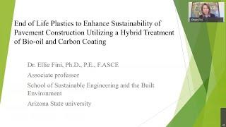 End of life plastics to enhance sustainability of pavement construction, by Elham Fini from ASU