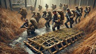 【Anti-Japs Movie】Japs launch a massive search, defeated by deadly bamboo traps set by villagers.