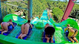 Waterslides at Aquapark Aquamania in Albena, Bulgaria