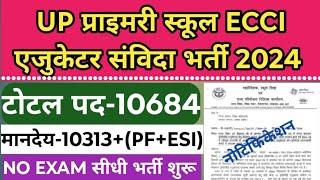 उ0प्र0 ECCI टीचर भर्ती 2024 | UP ECCI Educator Vacancy 2024 | ECCI teacher outsourcing vacancy 2024