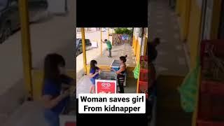 Woman saves girl from kidnapping #shorts