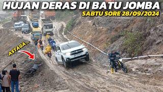 BATU JOMBA DI SORE HARI, Batu Jomba Diguyur Hujan Deras, Batu Jomba Mendadak Offroad