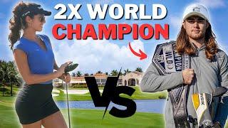 I Challenged KYLE BERKSHIRE to 9 HOLES of MATCHPLAY | Sabrina Andolpho