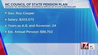 How much pension will outgoing NC elected officials get?