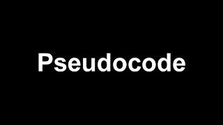 Pseudocode 1