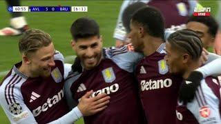 Doble gol de Marco Asensio, Aston Villa vs Club Brugge (3-0), goles, resultados y resumen-2025..