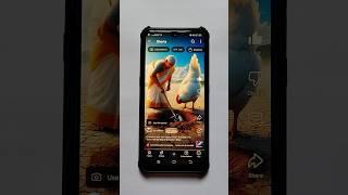 Old Grandmother And A Big White Hen Ground Digging In Mobile Gadgets #shorts #gadgets
