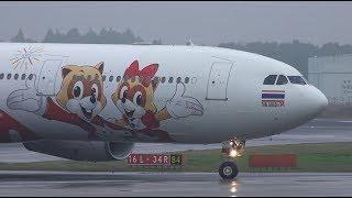 Thai AirAsia X Airbus A330-300 HS-XTD Landing at NRT 34R