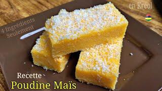 Recette Poudine Maïs Facile (en Kreol ) | 4 Ingrédients Seulement | Rostone