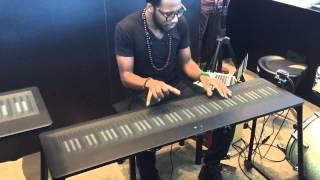 Cory Henry NAMM 2015 (Roli Seaboard Grand) Living For The City Improv