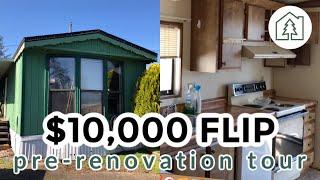 SINGLE WIDE MOBILE HOME FLIP!  Pre-Renovation Walk Through of Our Newest Investment  | LHR