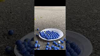 Crushing Crunchy & Soft Things by Car! EXPERIMENT Car vs marbles #shorts #asmr #asmrsound