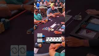 STRAIGHT FLUSH VS QUADS??  | #PSOpenMalaga #PokerNews