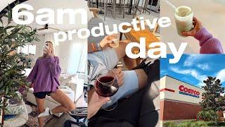 6am PRODUCTIVE DAY  healthy habits, Costco haul, high protein food prep, & challenging comfort zone