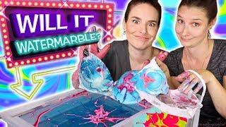 Will It Watermarble?! Sister Edition | Watermarbling 9 random objects in nail polish!