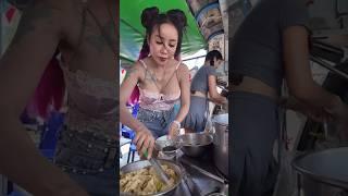 Delicious Pork Tom Yum Noodle on Food Truck -Thai Street Food