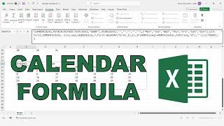 How to make a CALENDAR formula in excel | LAMBDA