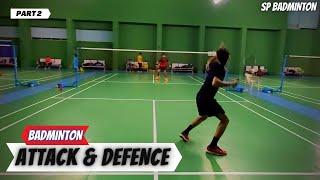 Badminton Half Court Attack & Cross Defence | Part - 2 | SP Badminton