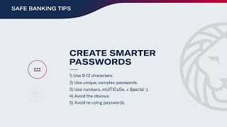 Safe Banking Tips - Passwords