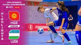 HIGHLIGHTS | Kyrgyz Republic vs Uzbekistan | MD5 | CAFA Women's Futsal Championship 2024