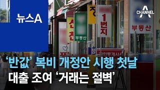 ‘반값’ 복비 개정안 시행 첫날…대출 조여 ‘거래는 절벽’ | 뉴스A