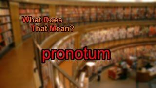 What does pronotum mean?