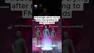 MrSavage Starts Crying After Not Qualifying to FNCS Grands