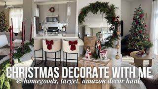 CHRISTMAS DECORATE WITH ME 2024! cozy classic red decor, putting up my tree, decor ideas