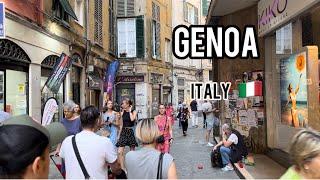 Genoa Italy  Walking Tour (part 2) July 5, 2024 4K 60fps