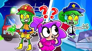 Where is My Zombie Mommy? ‍️Learn Professions‍Tickle Tickle Zombie Story for Kids! ‍️