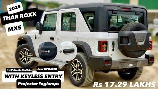 2025 THAR ROXX MX5 DIESEL MT 2WD WITH KEYLESS ENTRY ️ Rs.17.29 LAKHS NEW FOGLAMPS IN THAR ROXX MX5