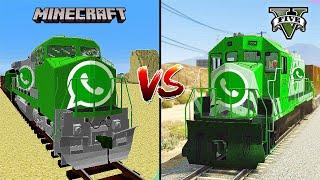 Minecraft WhatsApp TRAIN VS GTA 5 WhatsApp TRAIN - WHO IS BEST?