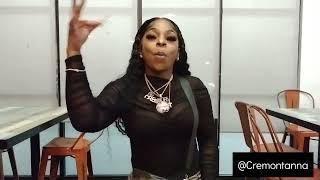 Female rapper @cremontanna sends big s/I to #ceomoneytrain #dallas