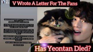 Has Yeontan died? V Wrote An Emotional Letter For Fans