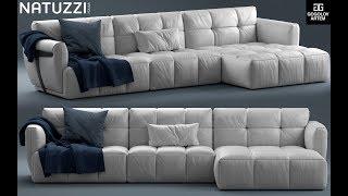 №14. Моделирование дивана "Herman NATUZZI ITALIA" в 3d max и marvelous designer