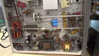 Barn find EF Johnson Valiant tube Ham radio transmitter Inspection repair checkout