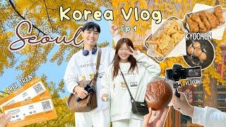 Korea vlog ep 01 | Lần đầu du lịch khám phá Hàn Quốc | Tự túc từ a-z | Dạo mùa thu Seoul, Myeongdong