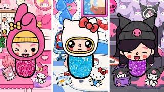 KUROMI, MELODY, HELLO KITTY 🩷️ TRIPLETS SEPERATED At Birth | Toca Sad Story | Toca Boca