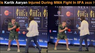 Kartik Aaryan & MMA Fighter Anthony Pettis Boxing Together  During IIFA 2025 ! is Kartik Injured ?