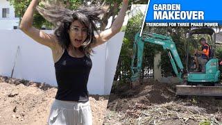 Trenching for Three Phase Power Upgrade | EXTREME Garden Renovation