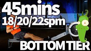 Indoor Rowing Workout - 45 mins - 18/20/22spm every 5min