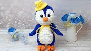 МК ПИНГВИН КРЮЧКОМ  1-Я ЧАСТЬ CROCHET PENGUIN PATTERN  1ST PART