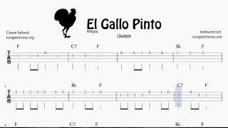 El Gallo Pinta Tablatura de Ukelele Partituras tocapartituras com