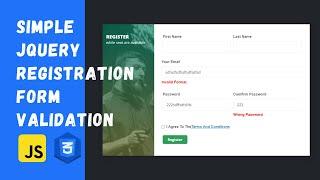 Jquery form  validation | Registration Form Validation | Using jQuery