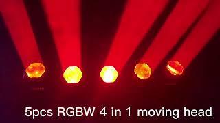 C075A  5x40W RGBW 4in1 & 6x20w White Pixel Beam Wash LED Gold Finger moving head light main