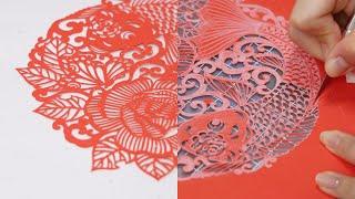 Making Chinese Paper Cut Art For Spring Festival | 春节剪纸