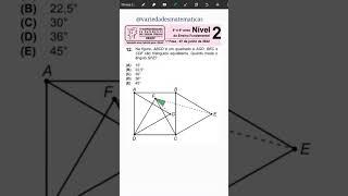 Geometria na Obmep Nível 2. Aquecimento Obmep 2023 #shorts #short #matematica #obmep2023